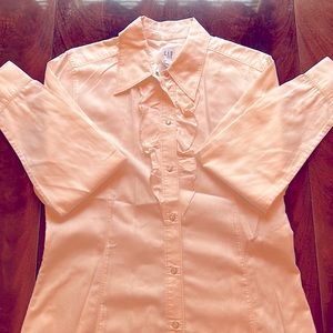 Pearl snap GAP white long sleeve button up